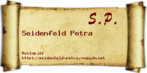 Seidenfeld Petra névjegykártya